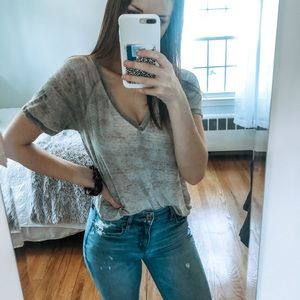 American Eagle Light Camo V-Neck